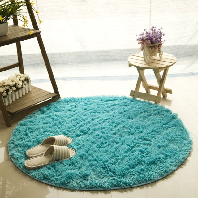 Fluffy Round Rug Carpet