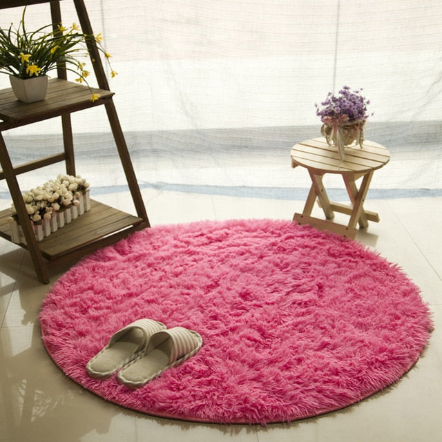 Fluffy Round Rug Carpet