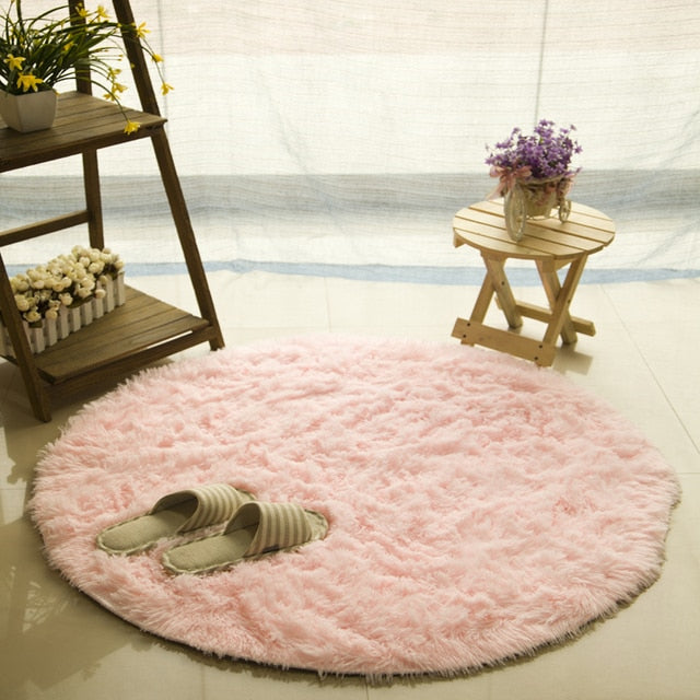 Fluffy Round Rug Carpet