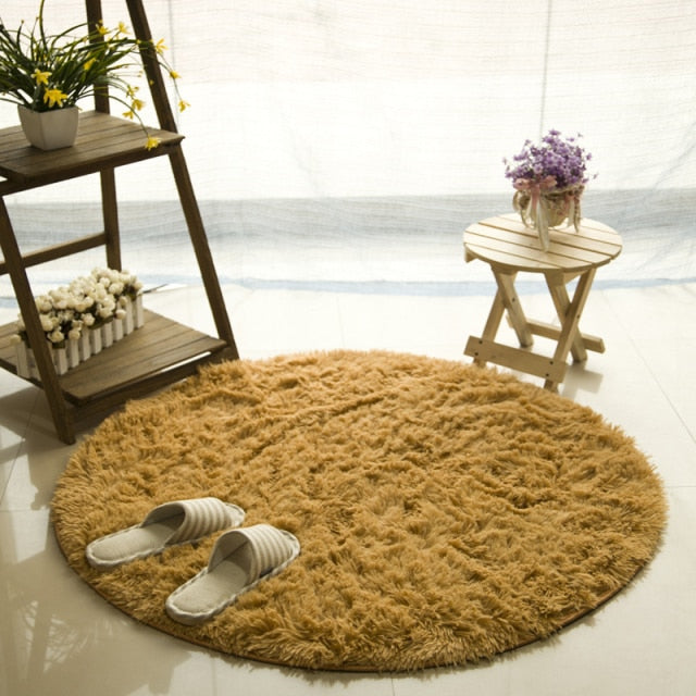 Fluffy Round Rug Carpet