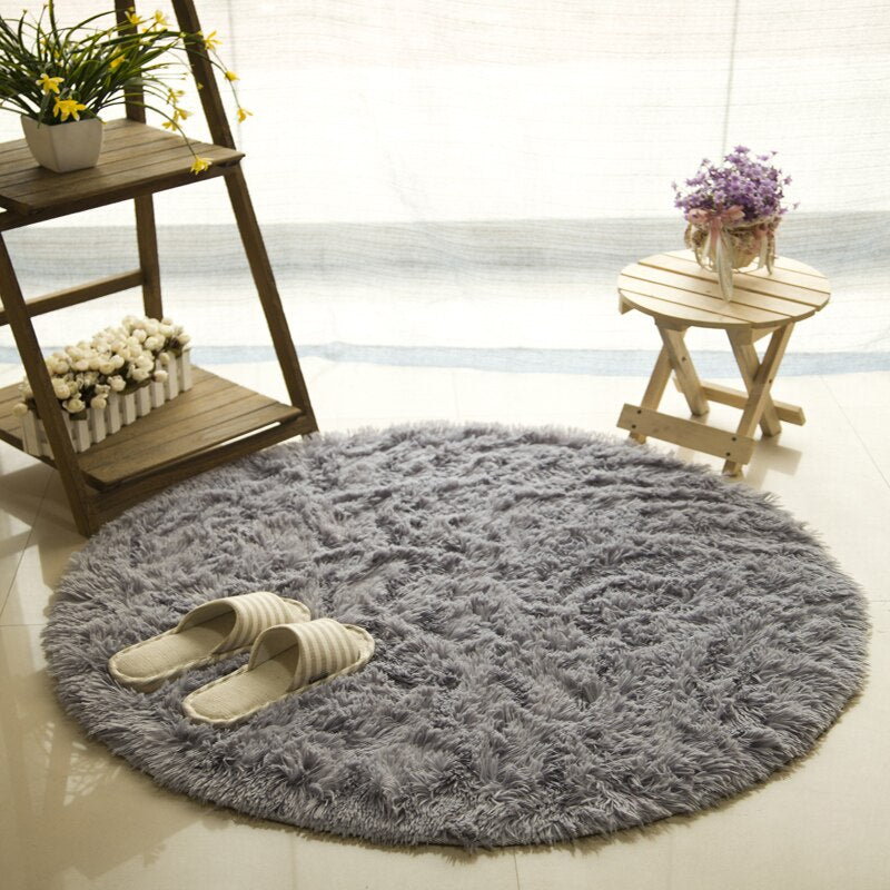 Fluffy Round Rug Carpet