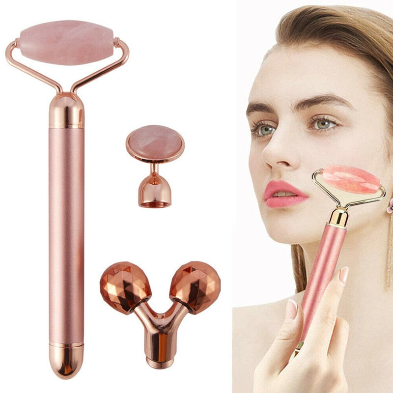 Rose Quartz Jade Facial Roller