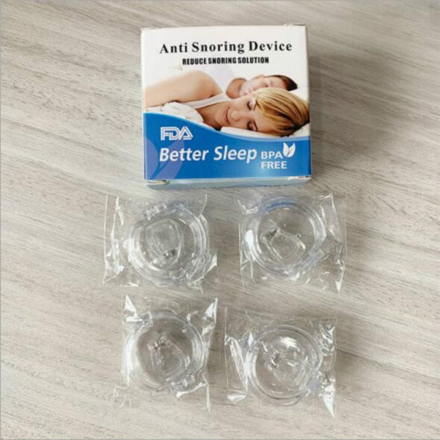 1PC Silicone Nose Clip Magnetic Anti Snore Stopper Snoring Silent Sleep Aid Device Guard Night Anti Snoring Device Health Care