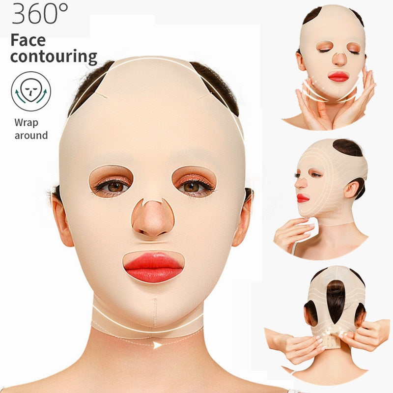 3D Reusable Breathable Beauty Women Anti Wrinkle Slimming Bandage V Shaper Full Face Lift Sleeping Mask