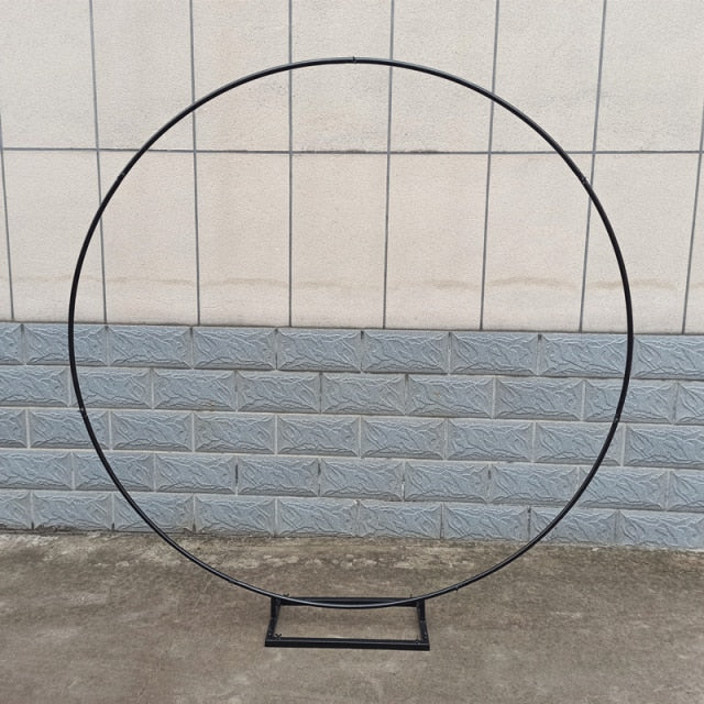 circle Wedding Arch Background Wrought Iron Shelf Decorative Props DIY Round Party Background Shelf Flower with Frame