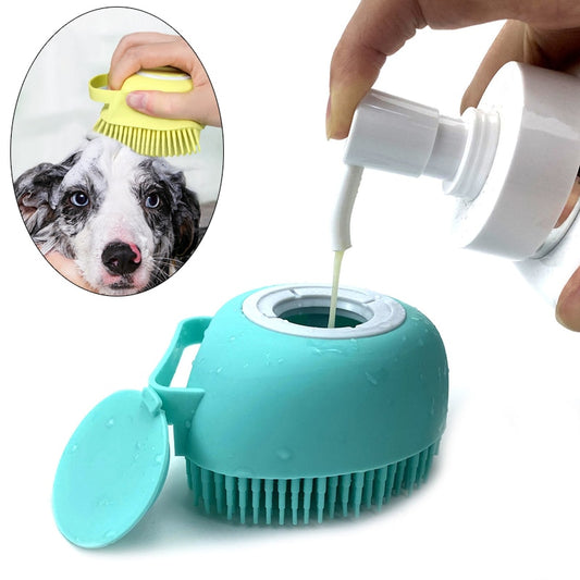 Bathroom  Puppy Big Dog Cat Bath Massage Gloves Brush Soft Safety Silicone Pet Accessories for Dogs Cats Tools Mascotas Products